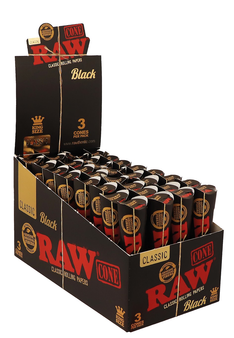 Raw Black Cono 3PK King Size - Imagen 2